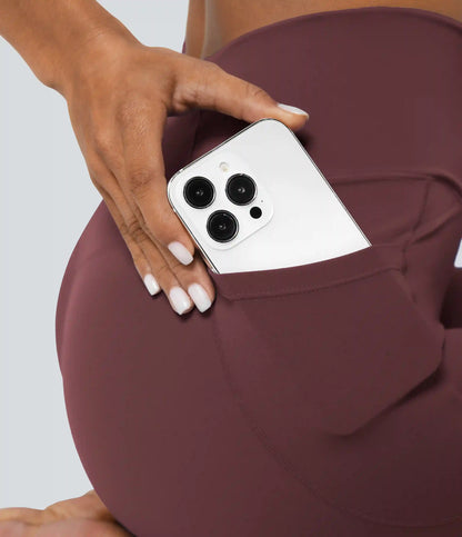 SoftlyZero™ Crossover Pocket Plain Leggings