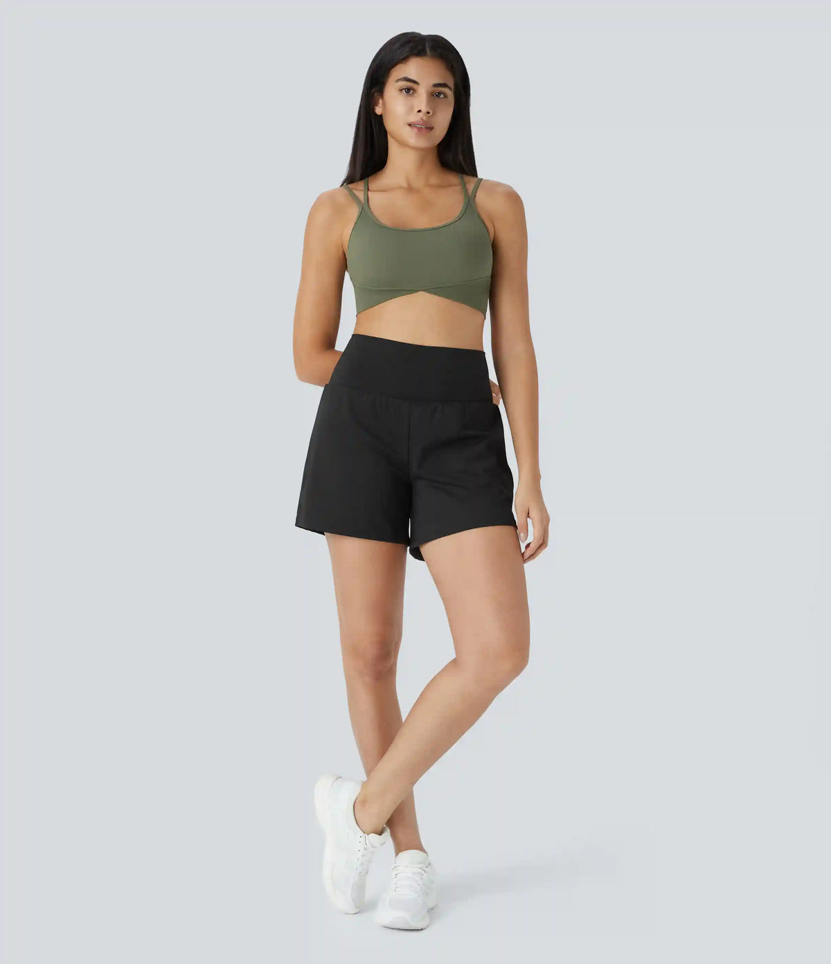 SoftlyZero™ Airy Super High Waisted 2-in-1 InstantCool Yoga Shorts 5'' with Pockets-Longer Length