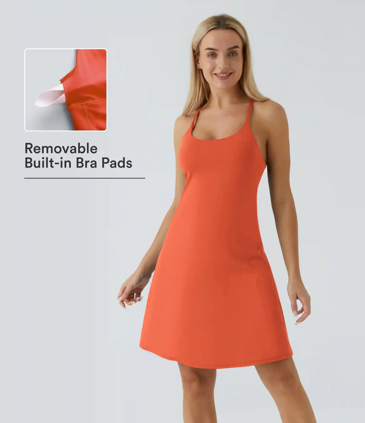 SoftlyZero™ Airy Cut Out 2-in-1 Pocket InstantCool Longer Active Dress