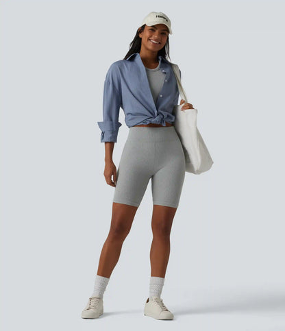 OneForm Seamless Flow High Waisted Casual Biker Shorts