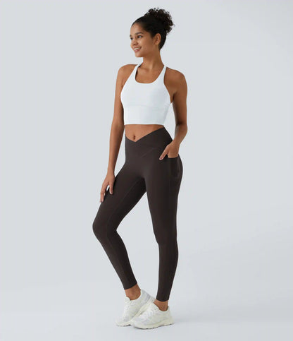 SoftlyZero™ Crossover Pocket Plain Leggings