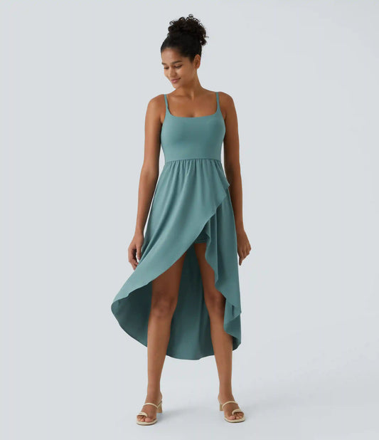 Breezeful™ High Low 2-Piece Pocket Flowy Midi Quick Dry Casual Dress