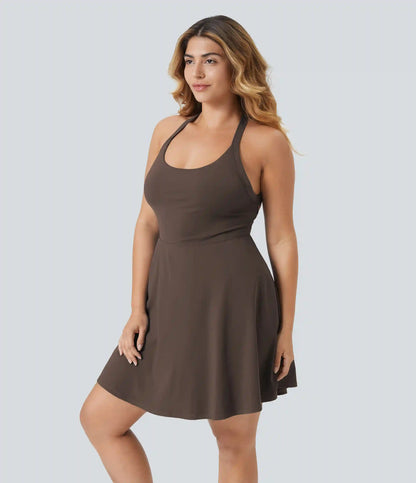 Flare Dance Plus Size Active Dress-Longer Length-Easy Peezy Edition
