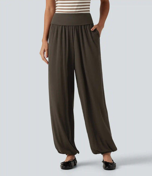 Mid Rise Casual Joggers with Pockets