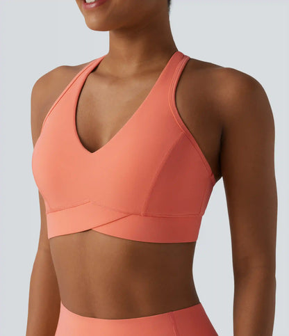 Halara UltraSculpt™ Light Support V Neck Racerback Workout Sports Bra