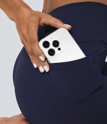 SoftlyZero™ Crossover Pocket Plain Leggings