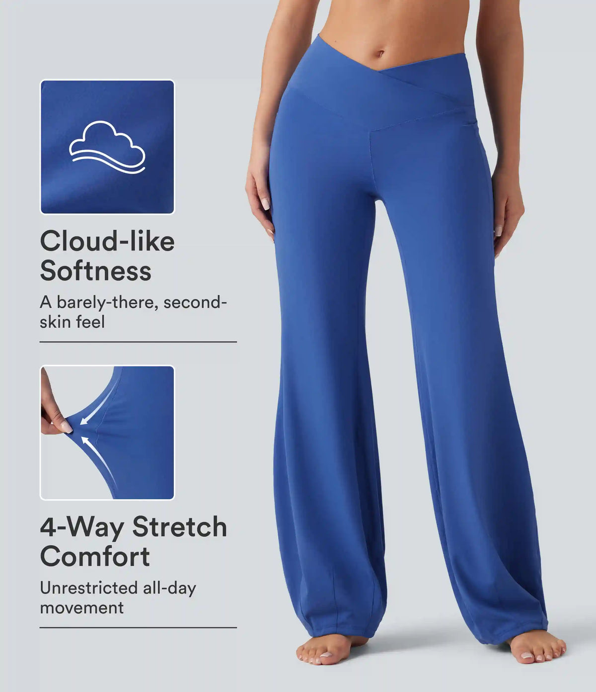 SoftlyZero™ Crossover High Waisted Dance Balloon Joggers with Pockets