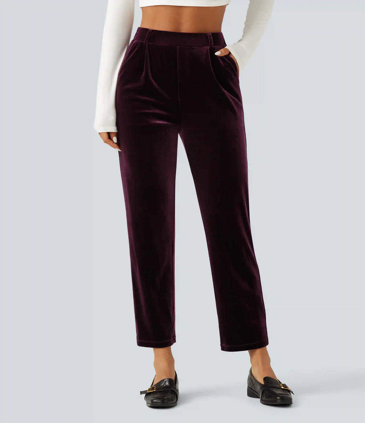 Halara Flex™ High Waisted Velvet Work Pants with Pockets