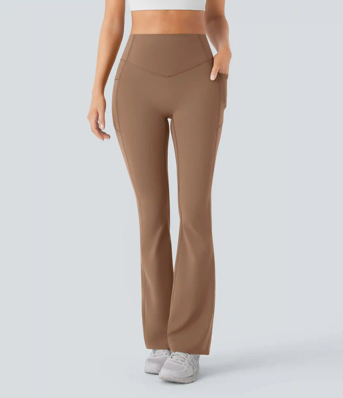 Halara UltraSculpt™ High Waisted Scrunch Butt Lifting Tummy Control Pocket Shaping Yoga Bootcut Leggings