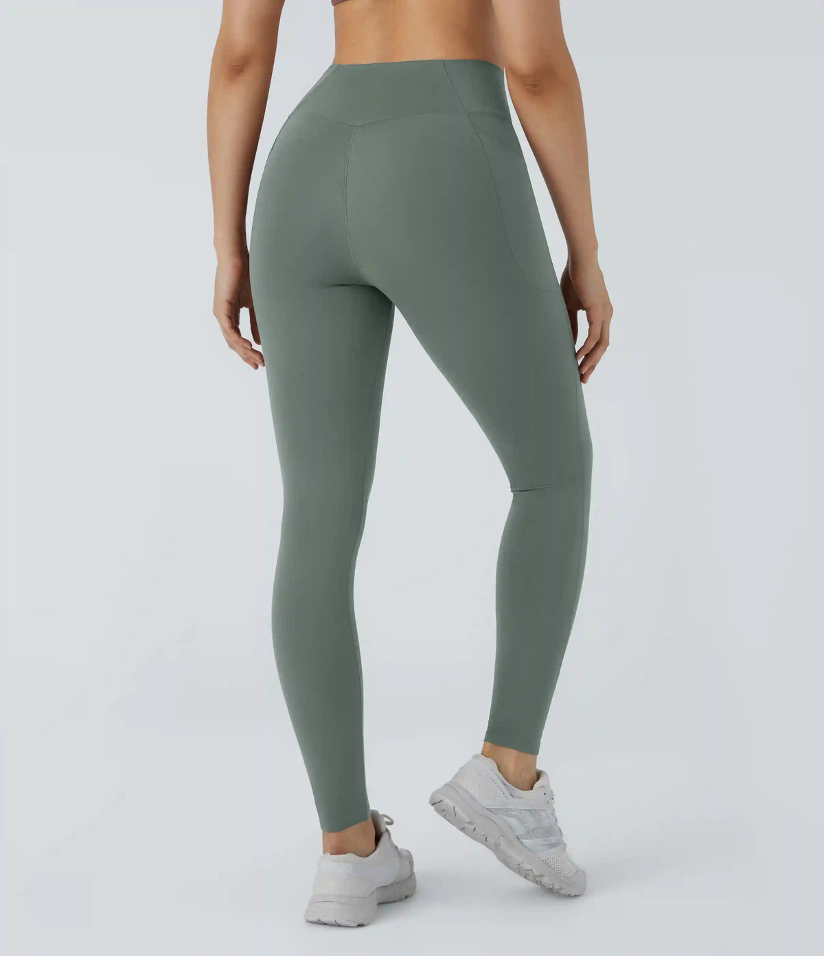 Patitoff™ 2.0 Pet Hair Resistant High Waisted Crossover Side Pocket Yoga Leggings