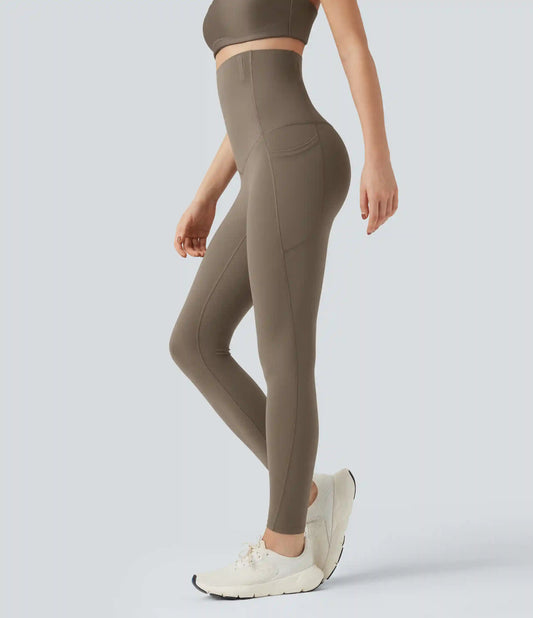 Halara UltraSculpt™ Super High Waisted Tummy Control Fishbone Shaping Training Leggings with Pockets