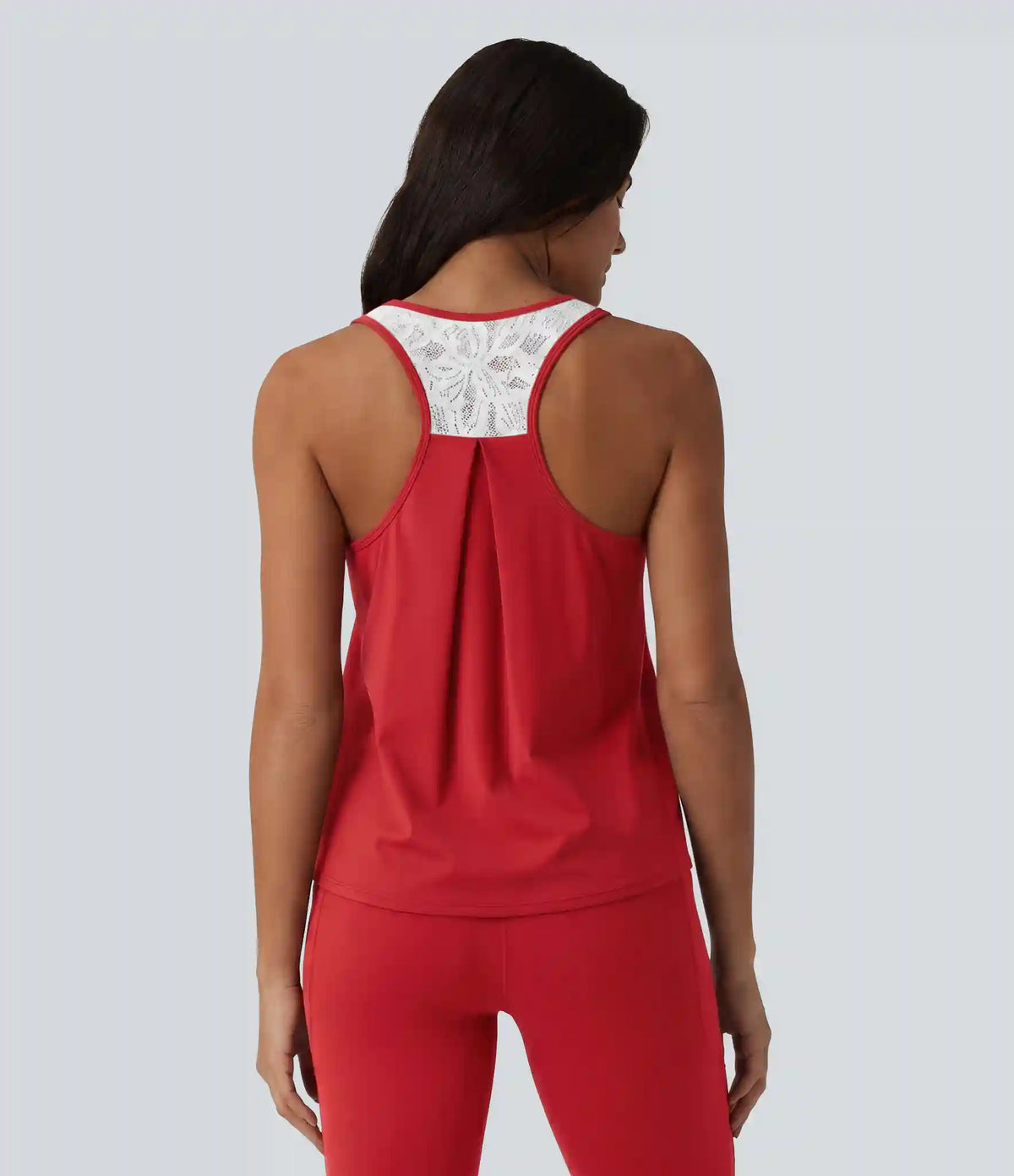 SoftlyZero™ Airy Racerback Contrast Lace InstantCool Workout Tank Top