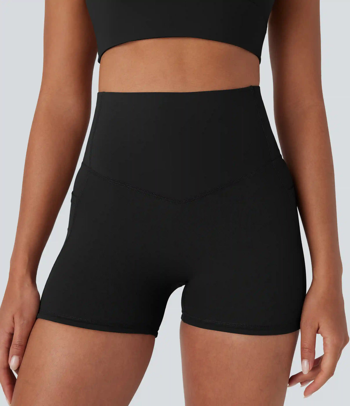 Halara UltraSculpt™ High Waisted Butt Lifting Tummy Control Pocket Shaping Training Biker Shorts 3''