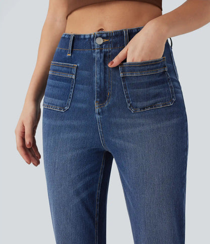 Halara Flex™ High-waisted Casual Slim Bootcut Jeans with Pockets