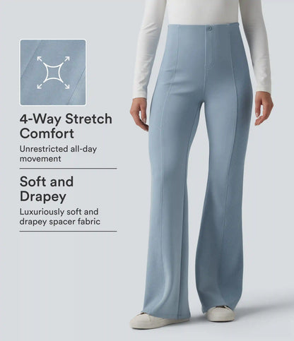 SpacerTek™ High Waisted Tummy Control Flare Casual Pants