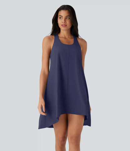 Breezeful™ RacerPocket High Low Flowy Mini Quick Dry Casual Dress