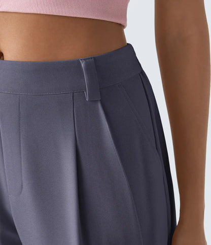 Mid Rise Pocket Barrel Leg Baggy Work Pants
