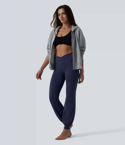SoftlyZero™ High Waisted Crossover Dance Joggers with Pockets
