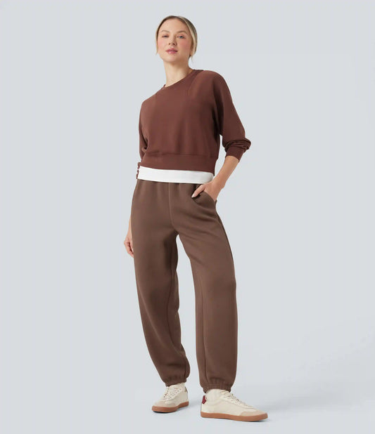 SpacerTek™ Mid Rise Drawstring Casual Joggers with Pockets