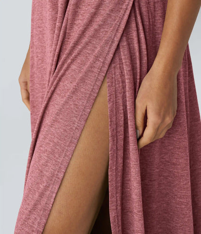 U Neck Flowy Maxi Casual Tank Dress