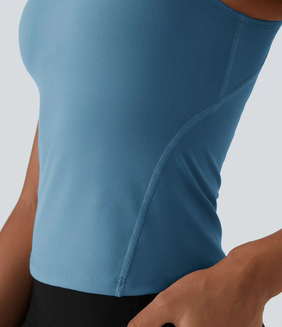SoftlyZero™ Plush Padded V Neck Plain Tank Top