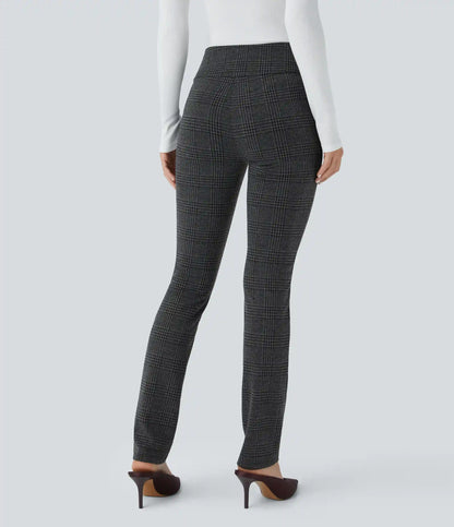 Halara Flex™ High Waisted Houndstooth Plaid Skinny Work Pants with Pockets