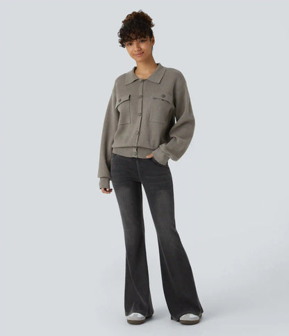 Pocket Long Sleeve Casual Sweater
