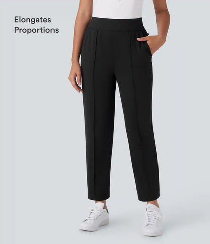 Mid High Waisted Pockets Quick Dry Golf Pants-Golf Tee-UPF40+