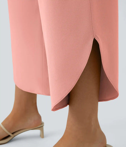 Breezeful™ High Waisted Crossover Quick Dry Resort Pants with Pockets