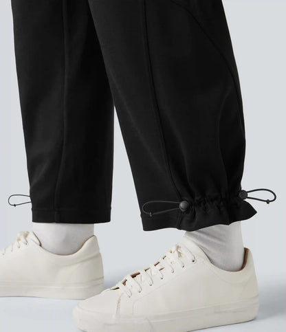High Waisted Casual Pants with Pockets