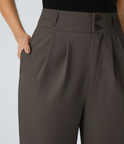 Halara Flex™ High Waisted Zipper Pocket Shirred Straight Leg Work Pants