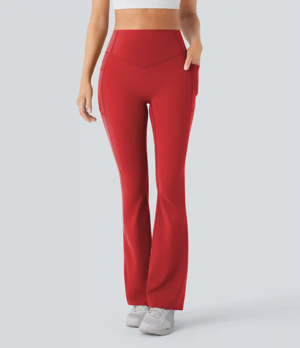 Halara UltraSculpt™ High Waisted Scrunch Butt Lifting Tummy Control Pocket Shaping Yoga Bootcut Leggings