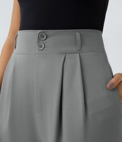 Halara Flex™ High Waisted Zipper Pocket Shirred Straight Leg Work Pants