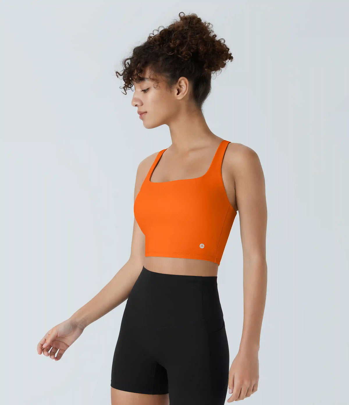 SoftlyZero™ Airy Square Neck Backless Crisscross Cropped InstantCool Yoga Tank Top