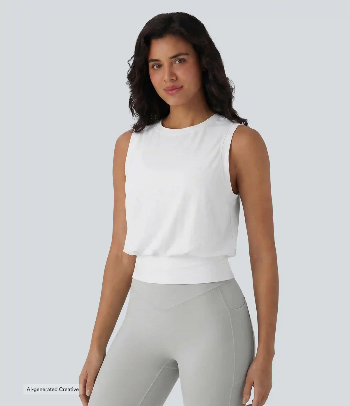 Round Neck Workout Tank Top