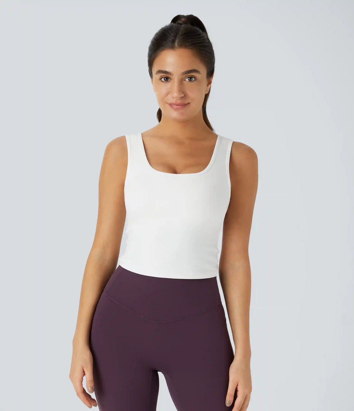 U Neck Crossover Barre Ballet Dance Tank Top A-D Cups