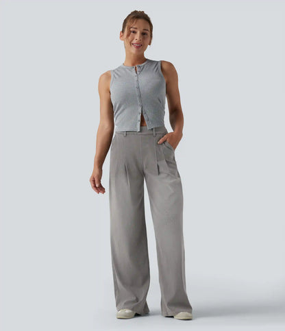 Halara Flex™ Mid Rise Wide Leg Casual Jeans with Pockets