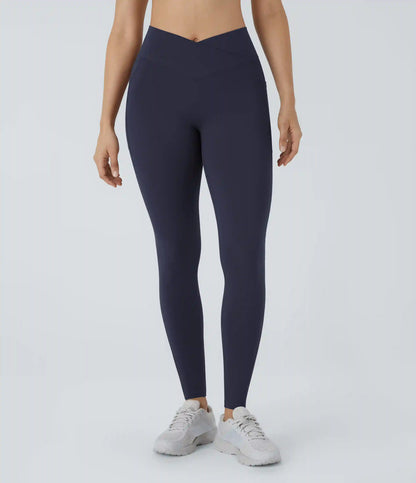 Patitoff™ 2.0 Pet Hair Resistant High Waisted Crossover Side Pocket Yoga Leggings