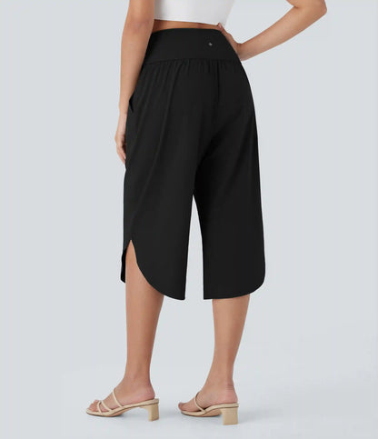 Breezeful™ High Waisted Crossover Pocket Quick Dry Capri Pants