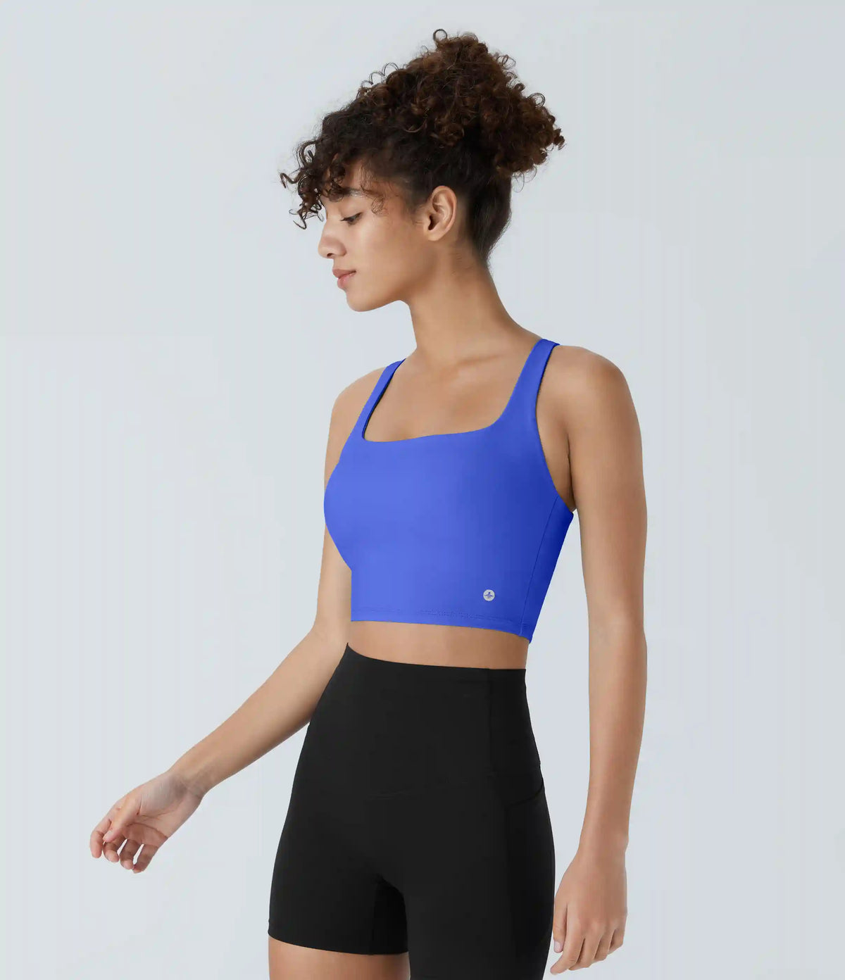 SoftlyZero™ Airy Square Neck Backless Crisscross Cropped InstantCool Yoga Tank Top
