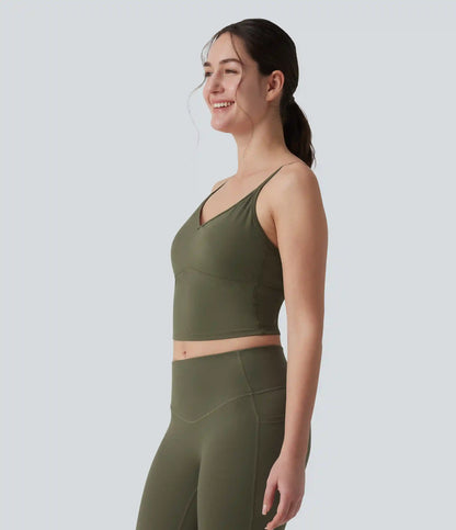 SoftlyZero™ Plush Low Support Crisscross Backless Built-in Bra Workout Sports Bra