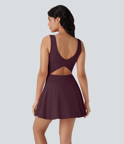 SoftlyZero™ Airy U Neck 2-in-1 Pocket Mini InstantCool Dance Active Dress