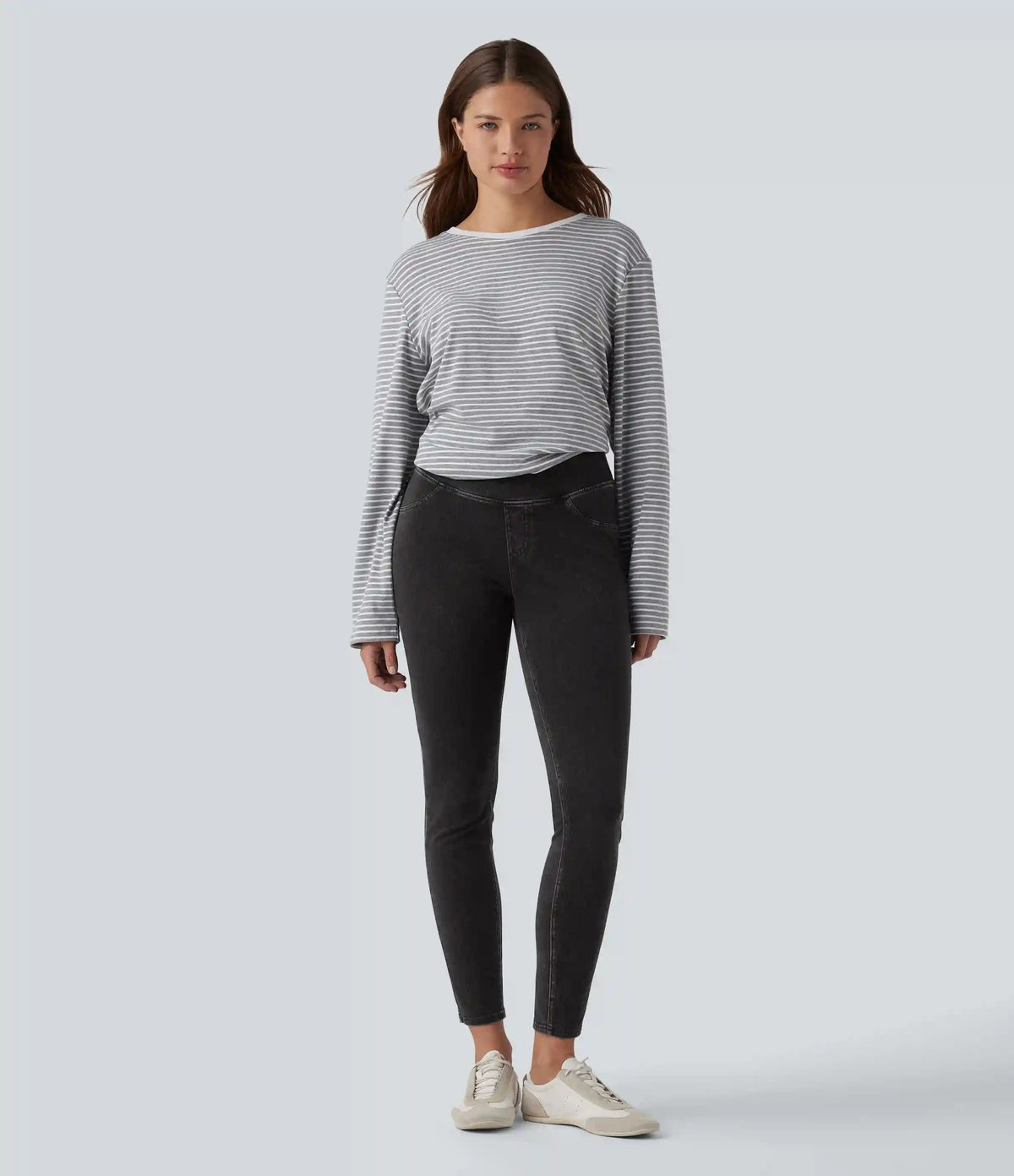 Halara Flex™ High Waisted Tummy Control Denim Casual Leggings with Pockets