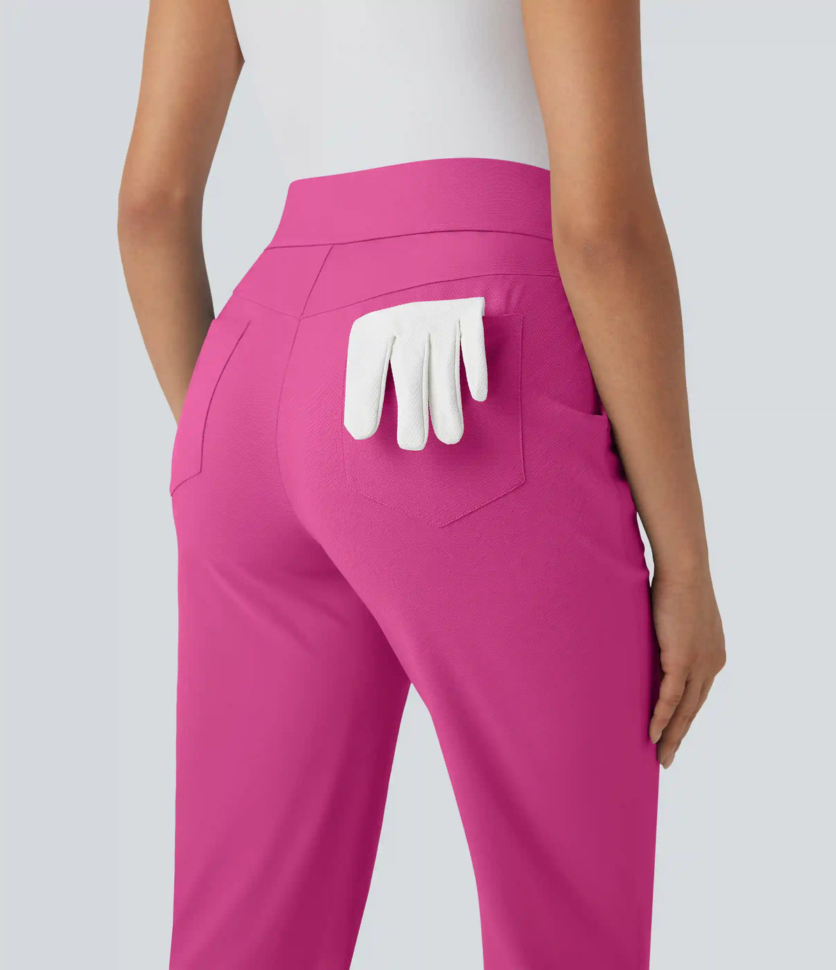 Mid High Waisted Pockets Quick Dry Golf Pants-Golf Tee-UPF40+