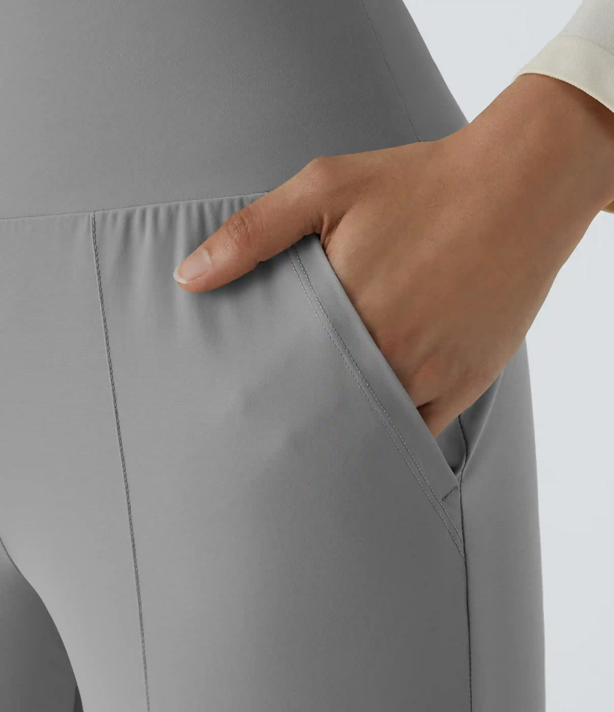 High Waisted Plain Side Pocket Casual Joggers