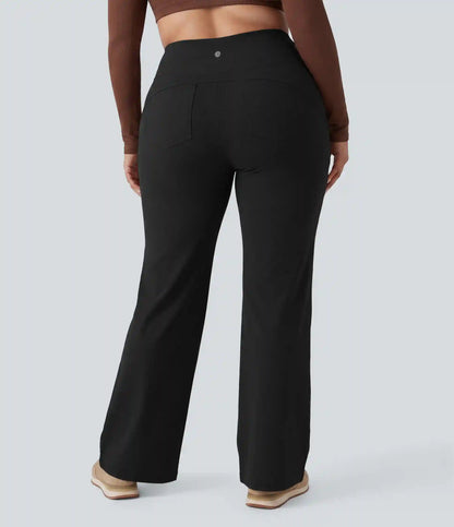Plus Size DayStretch High Waisted Tummy Control Wide Leg Baggy Yoga Pants with Pockets