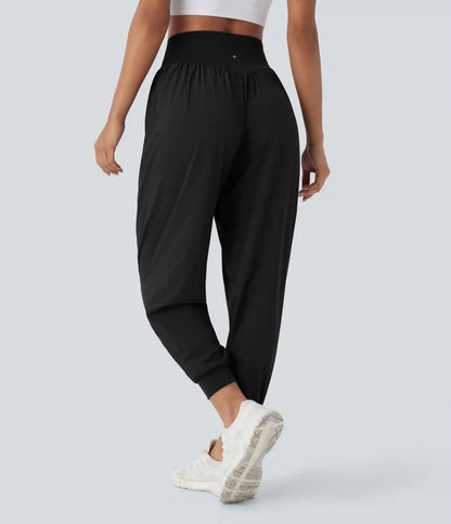 Breezeful™ Crossover High Waisted Pockets Quick Dry Yoga Joggers