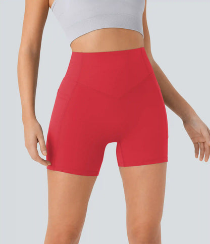 Halara UltraSculpt™ High Waisted Scrunch Butt Lifting Tummy Control Pocket Shaping Workout Biker Shorts 5''