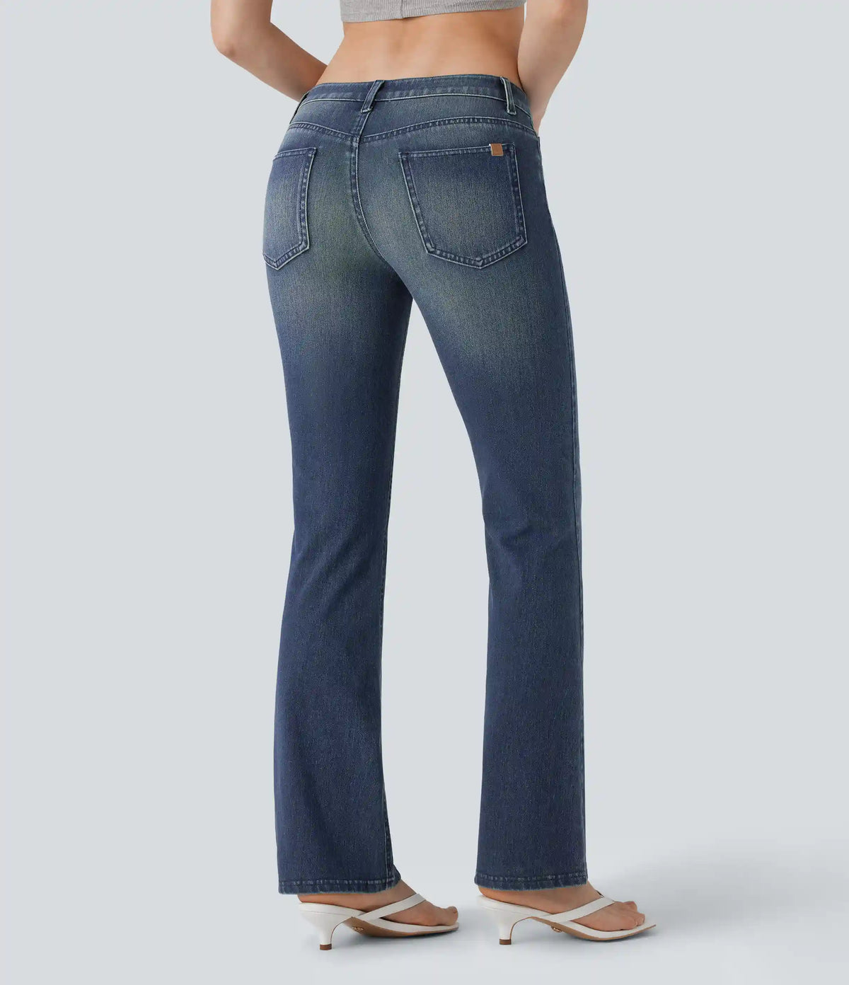 Halara Flex™ Low Rise Pockets Washed Casual Bootcut Jeans