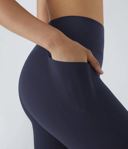 Patitoff™ 2.0 Pet Hair Resistant High Waisted Crossover Side Pocket Yoga Leggings
